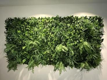 Pflanzenwand je Matte 100x100 cm – Vertikaler Garten mit künstlichen Pflanzen, Pflanzenbild